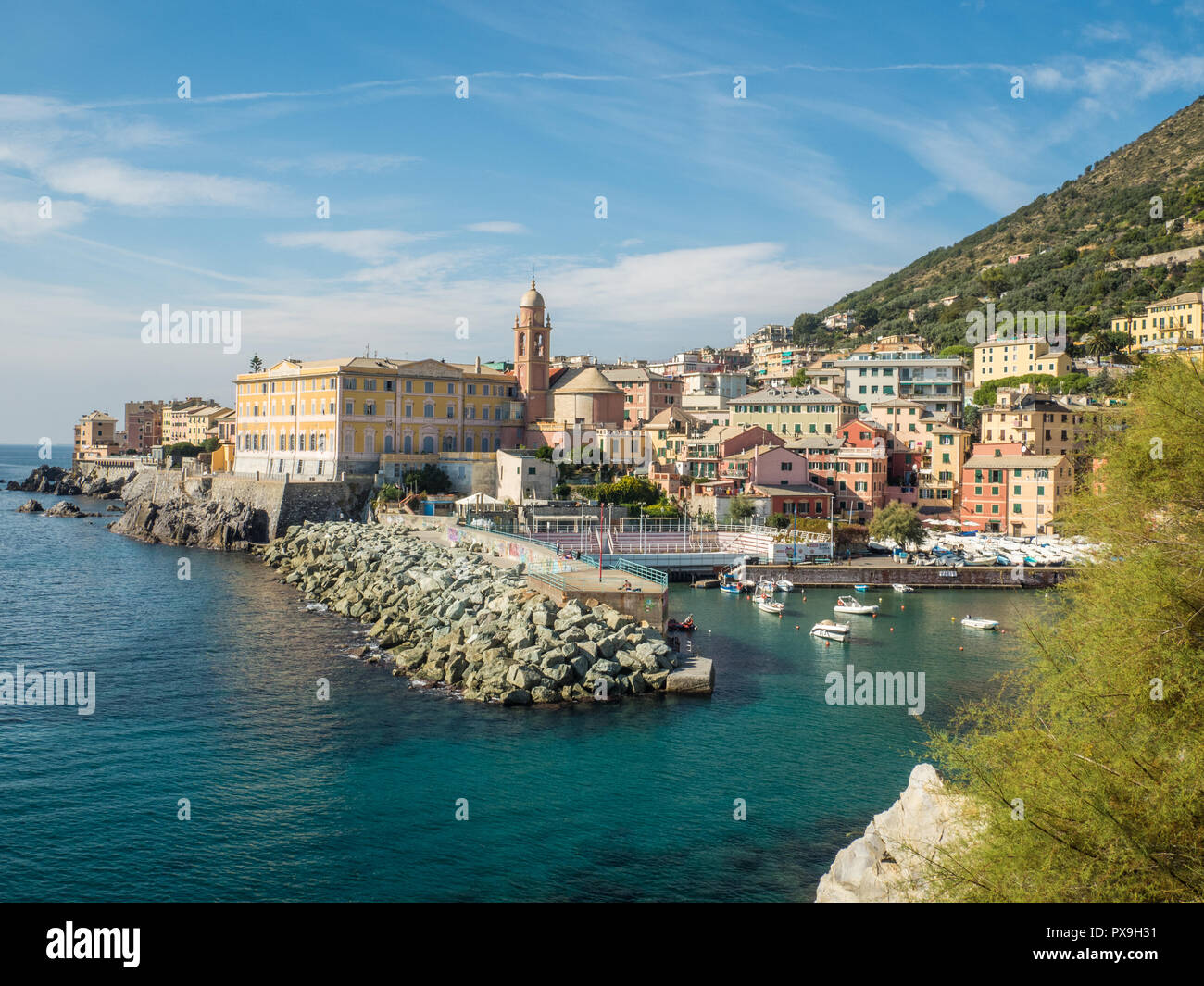 Nervi, ein Fischerdorf im District von Genua, Ligurien, Italien Stockfoto