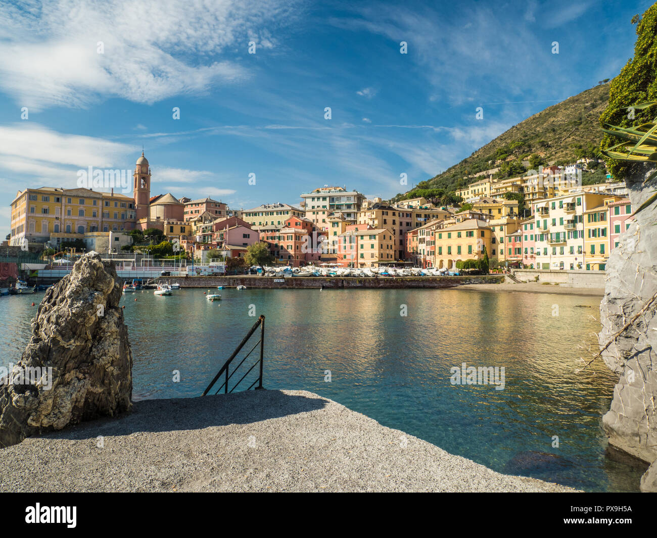 Nervi, ein Fischerdorf im District von Genua, Ligurien, Italien Stockfoto