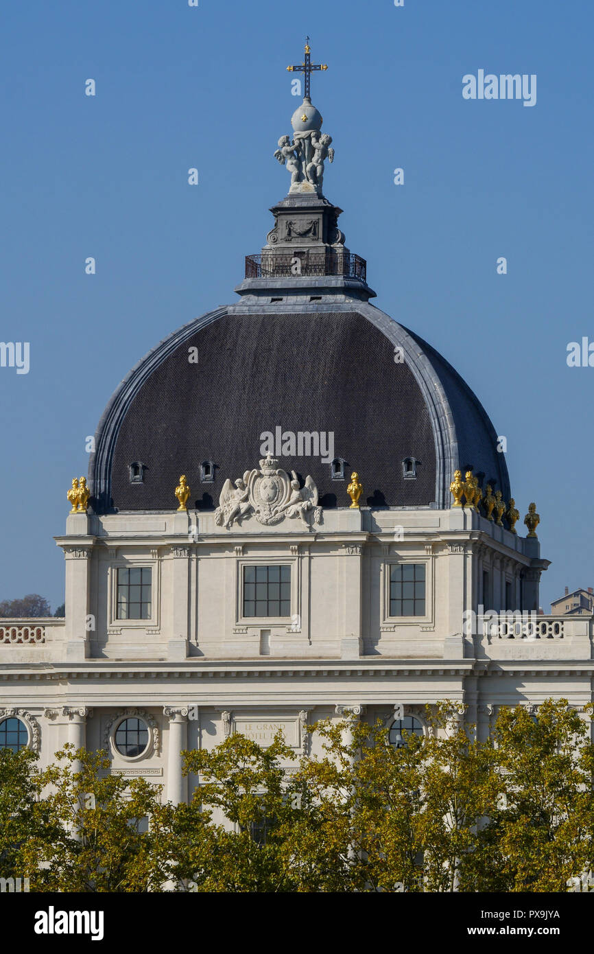 Die Kuppel des Hotel-Dieu, durch Soufflot, Lyon, Frankreich Stockfoto
