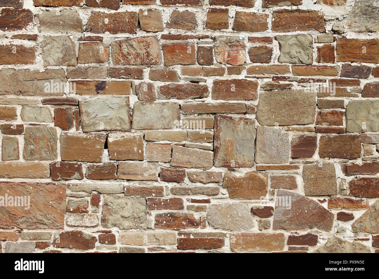 Mauer der alten Stein, Mauerwerk, Textur, gealtert Hintergrund Stockfoto