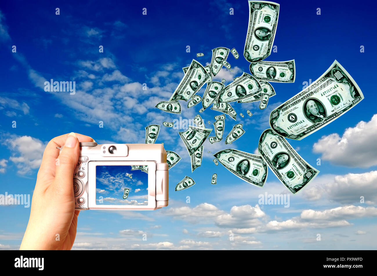 Geld verdienen mit Fotografie Konzept Stockfotografie - Alamy