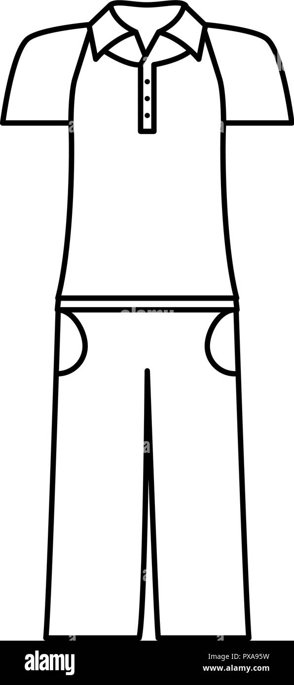 Männliche Tennis einheitliche Kleidung Vector Illustration Design Stock Vektor Männliche Tennis einheitliche Kleidung Vector Illustration Design Stock Vektor