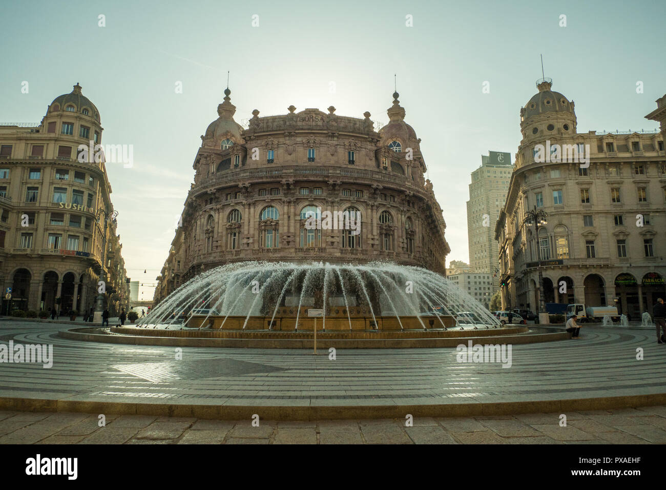 Piazza De Ferrari, Genua, Ligurien, Italien Stockfoto