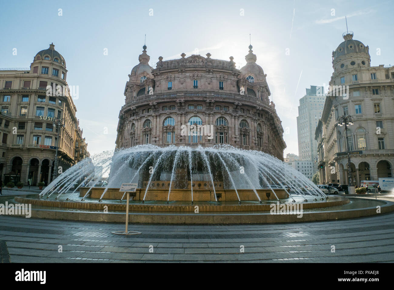 Piazza De Ferrari, Genua, Ligurien, Italien Stockfoto