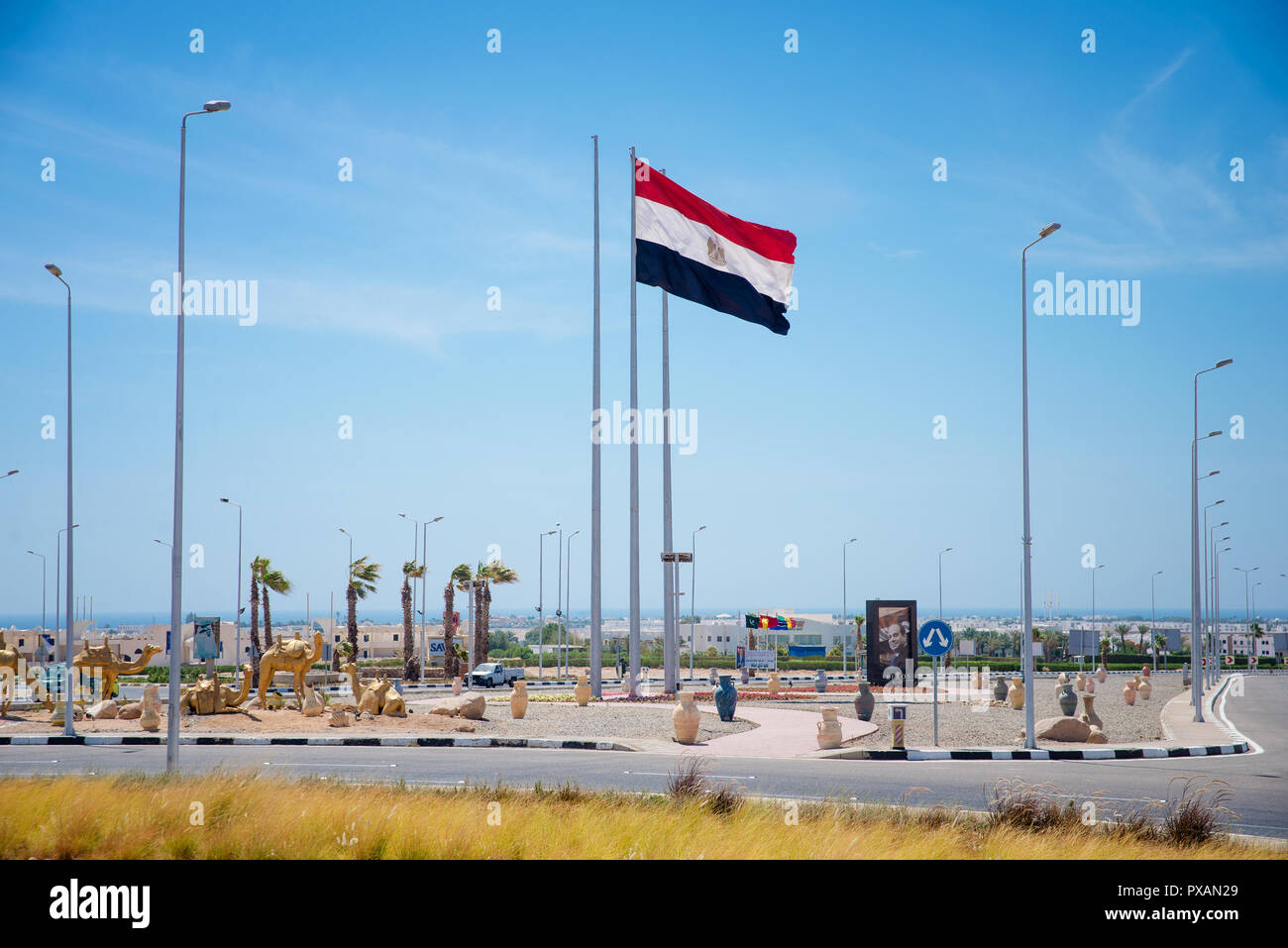 Flagge von Ägypten Stockfoto