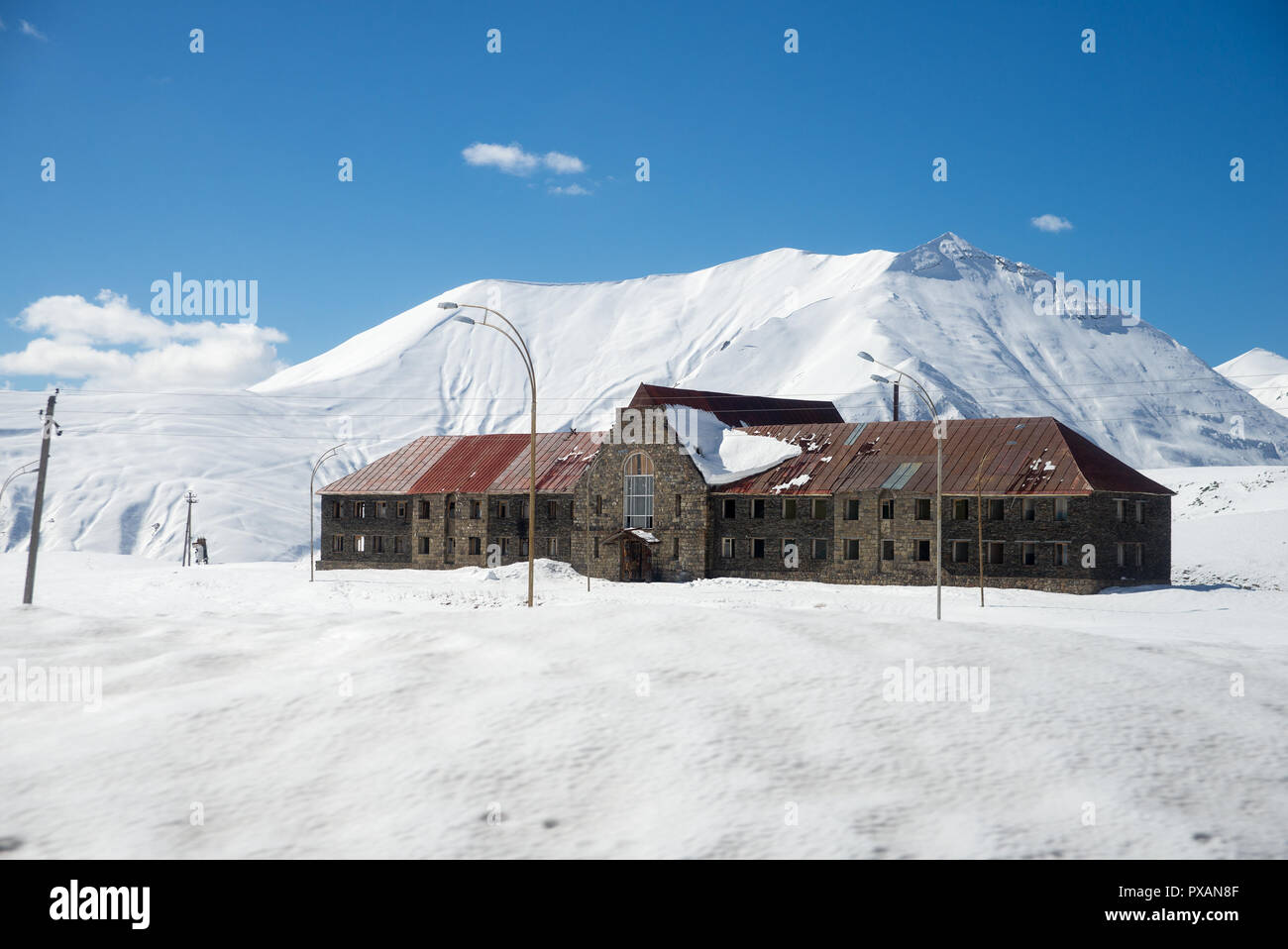 Gudauri ski resort in Georgien Stockfoto