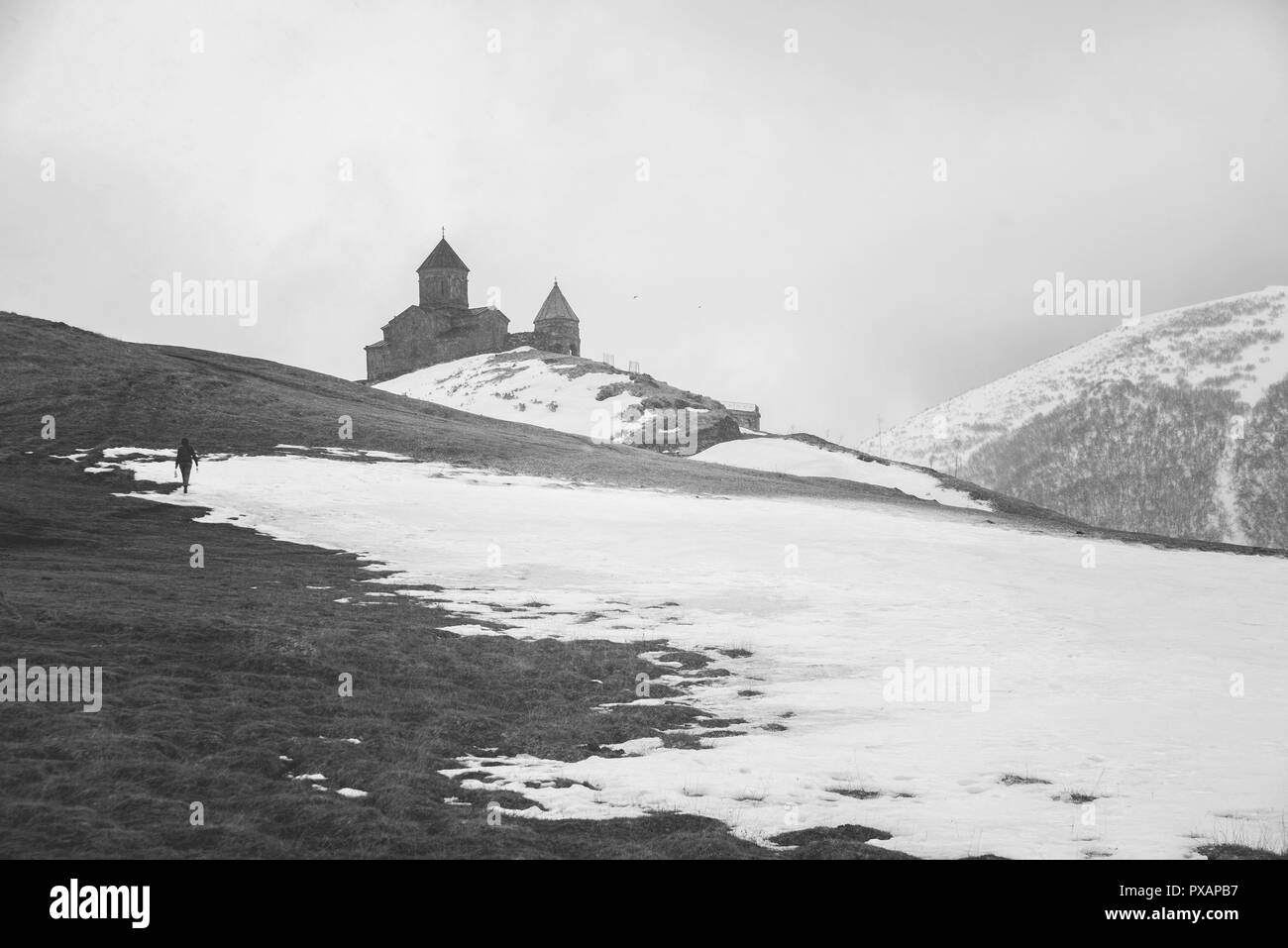 ZurGergeti Trinity Church Stockfoto