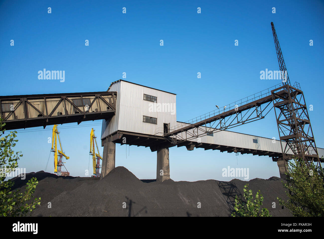 Mine für den Kohlebergbau in Ukrain Stockfoto