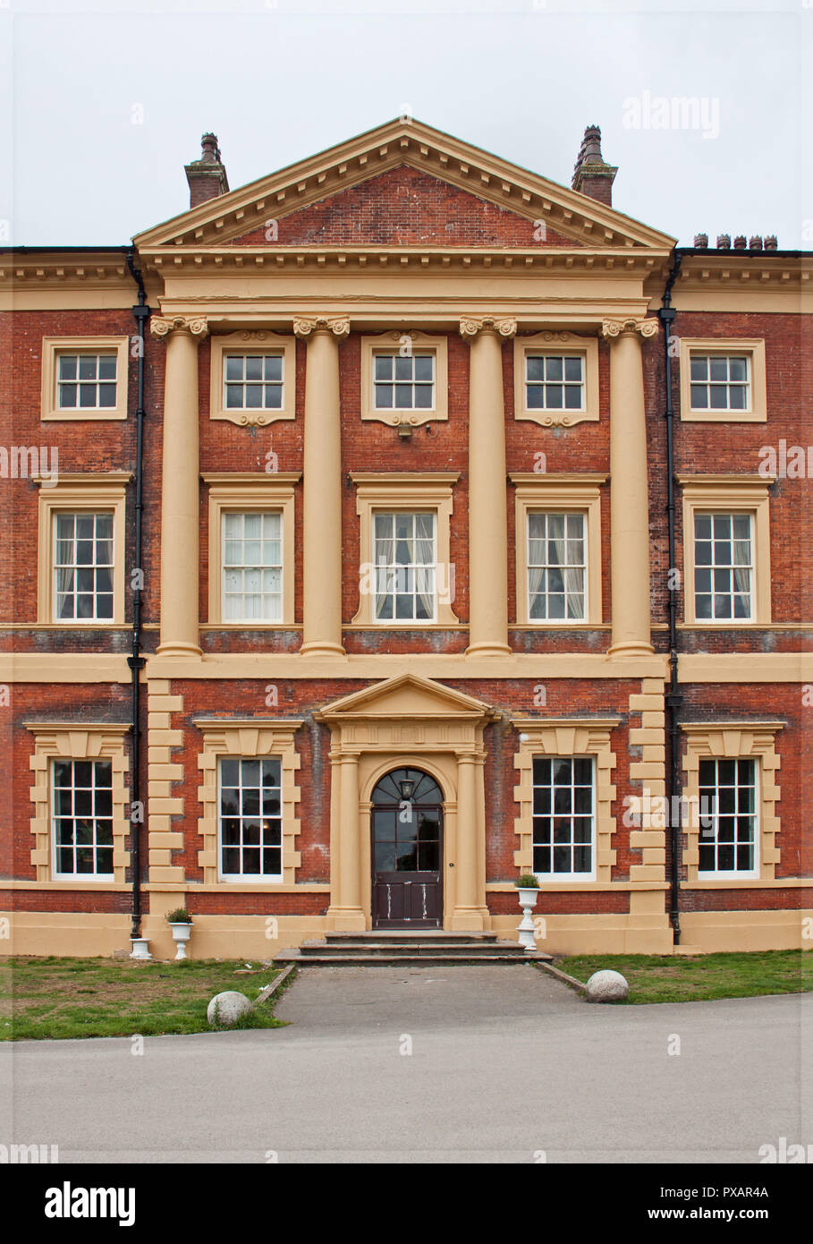 Eine abstrakte Sicht auf die Fassade von Lytham Hall Stockfoto