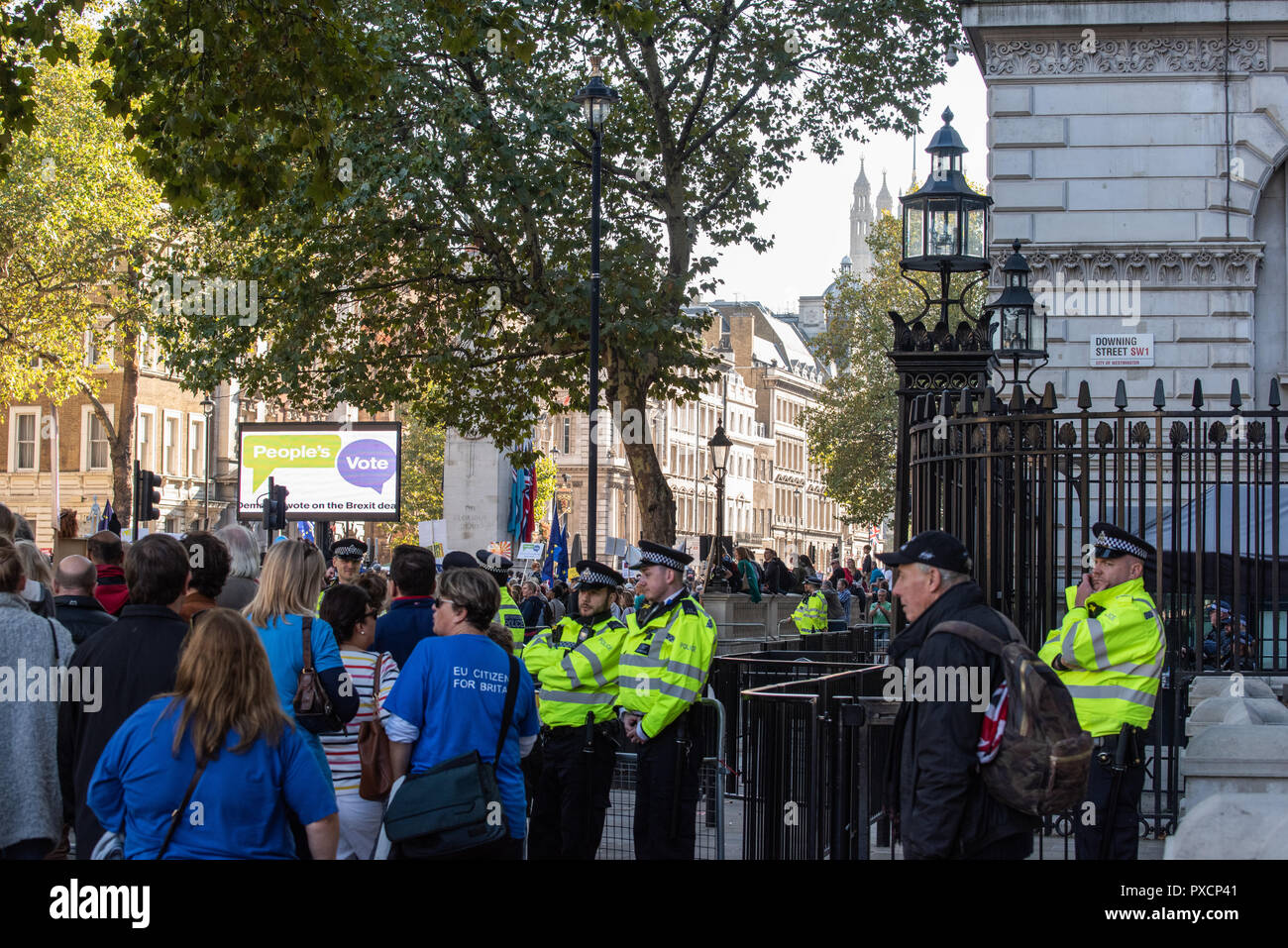 Demonstranten März als Teil der Abstimmung März in London, Großbritannien Stockfoto