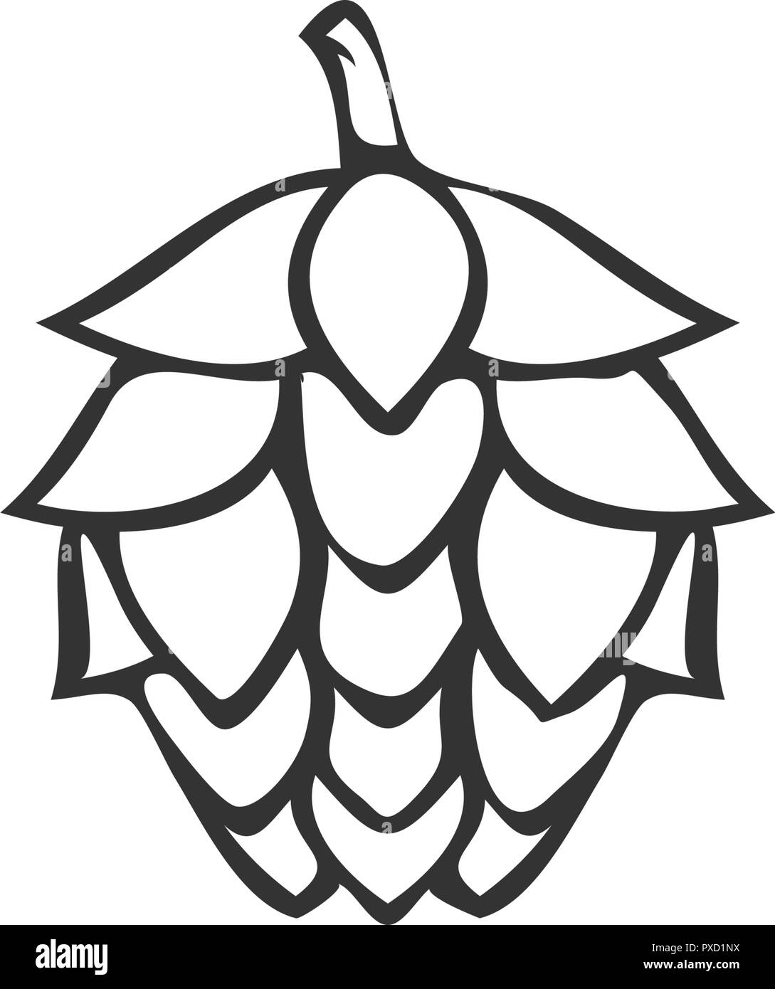 Hopfen Beschreibung Logo Icon Design Template Vector Stock Vektorgrafik Alamy