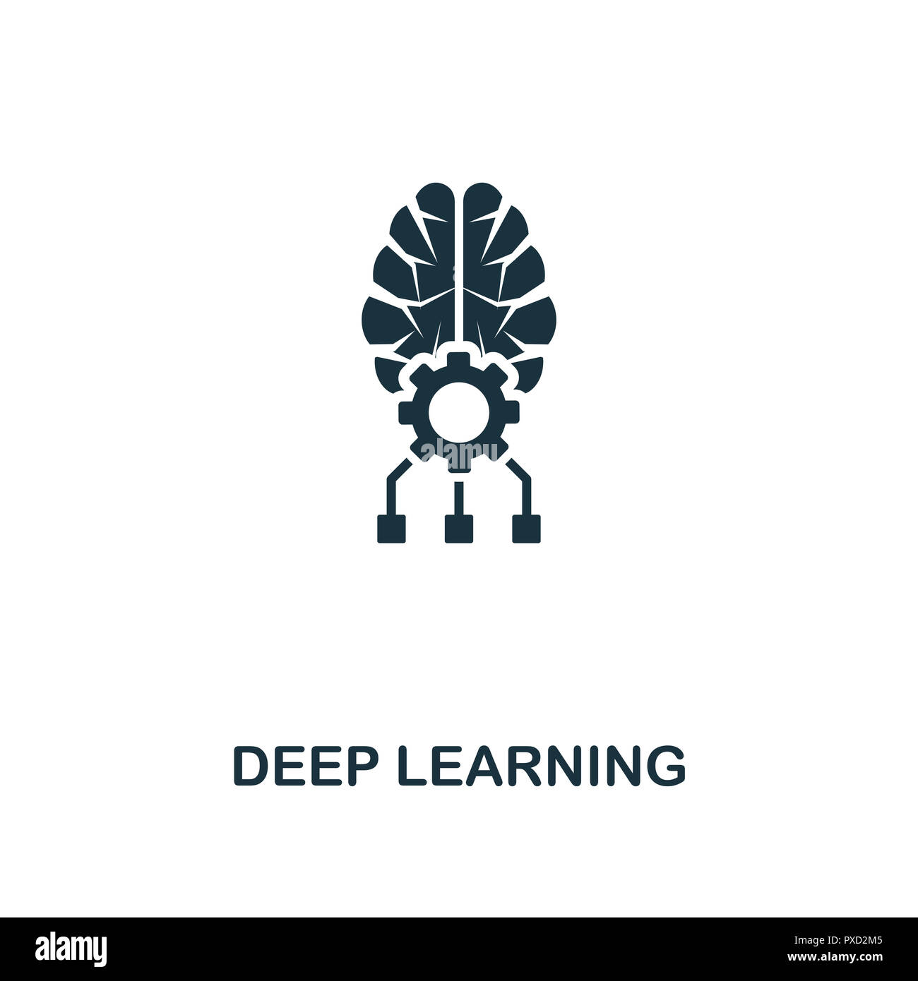 Deep Learning Symbol. Premium Design aus der künstlichen Intelligenz. UX und UI. Pixel Perfect deep learning Symbol. Für web design, Apps, s Stockfoto