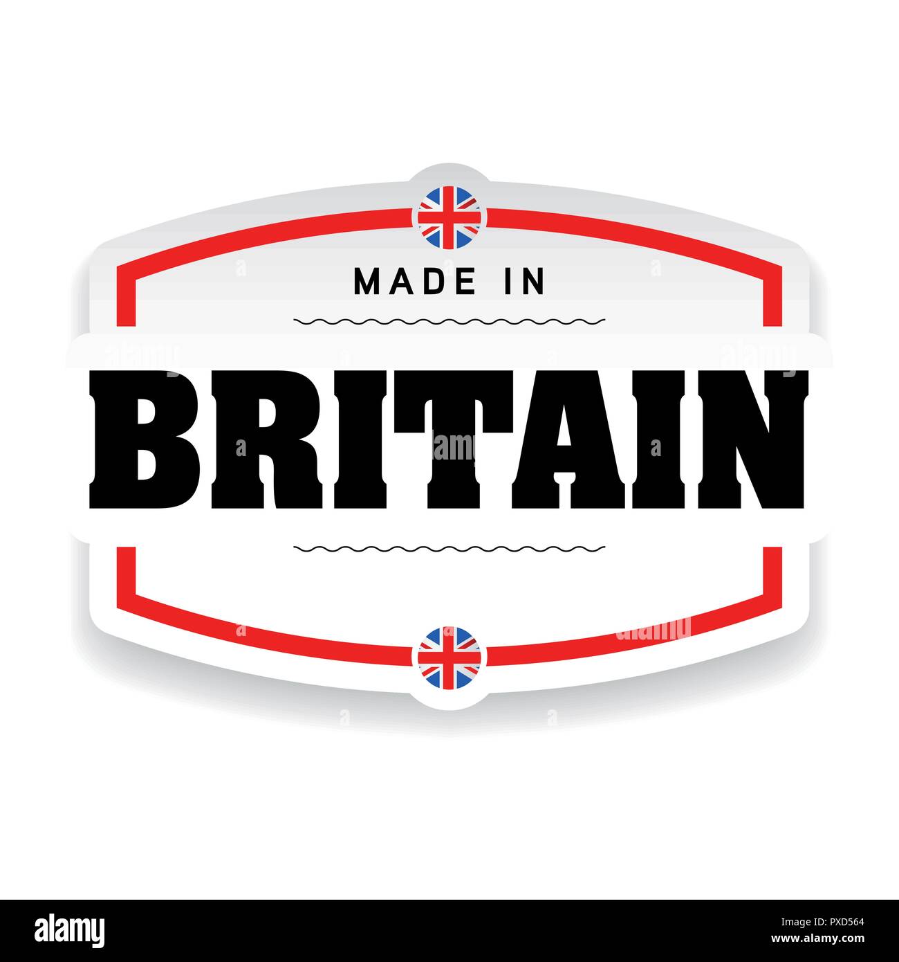 Hergestellt in Großbritannien label Stock Vektor