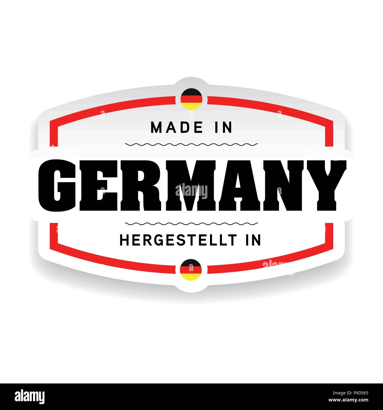 Hergestellt in Deutschland-label Stock Vektor Hergestellt in Deutschland-label Stock Vektor