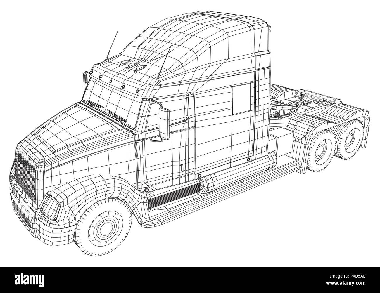 Kommerzielle Lieferung. Tracing Abbildung der 3d. EPS 10 Vektor Format auf weißem isoliert. Stock Vektor