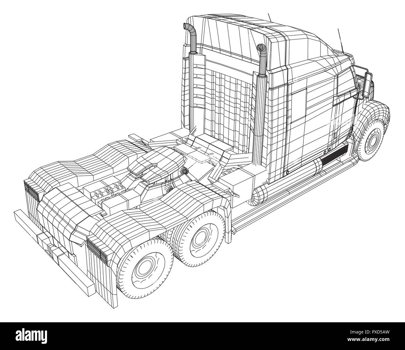 Kommerzielle Lieferung. Tracing Abbildung der 3d. EPS 10 Vektor Format auf weißem isoliert. Stock Vektor