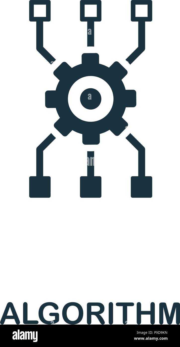 Algorithmus Symbol. Premium Design aus der künstlichen Intelligenz. UX und UI. Pixel Perfect Algorithmus Symbol. Für Web-Design, Anwendungen, Software, Stock Vektor