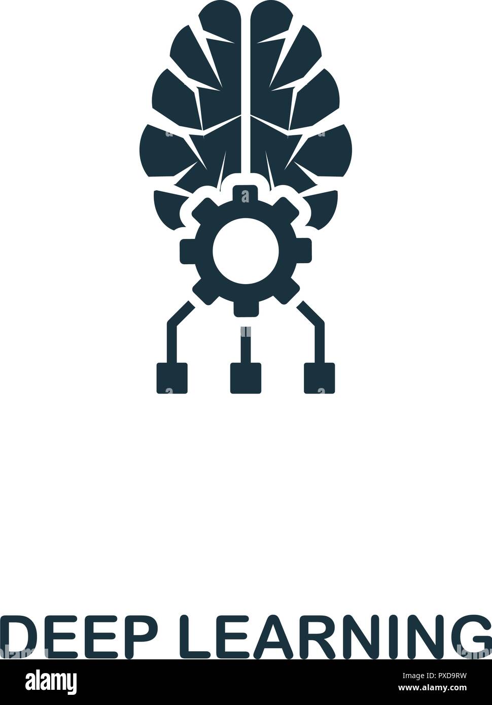 Deep Learning Symbol. Premium Design aus der künstlichen Intelligenz. UX und UI. Pixel Perfect deep learning Symbol. Für web design, Apps, s Stock Vektor