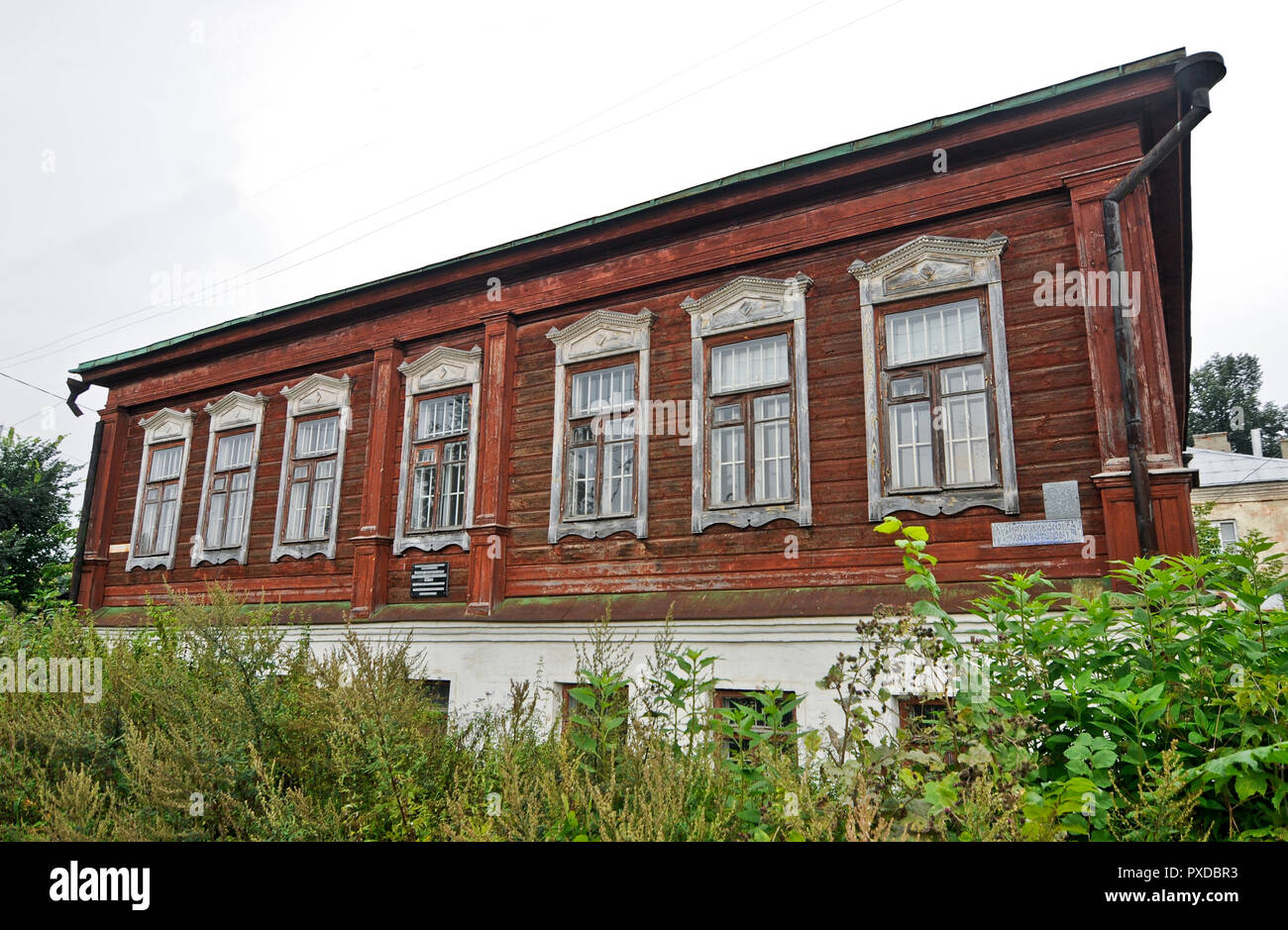 Traditionelle russische Datscha Haus. Wladimir, Russland Stockfoto