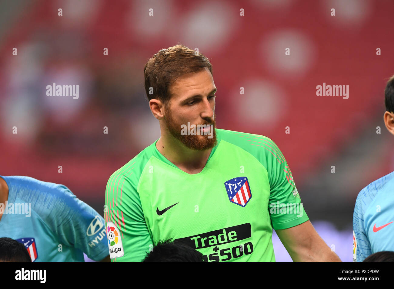 Kallang-Singapore-26 Jul 2018: Jan oblak #13 Spieler von Atletico Madrid in Aktion vor dem icc 2018 zwischen Arsenal gegen bei Atletico de Madrid auf nationaler Stockfoto