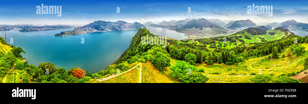 Schweizer Alpen in der Nähe von burgenstock mit der Ansicht von floralpina, Schweiz, Europa. Stockfoto