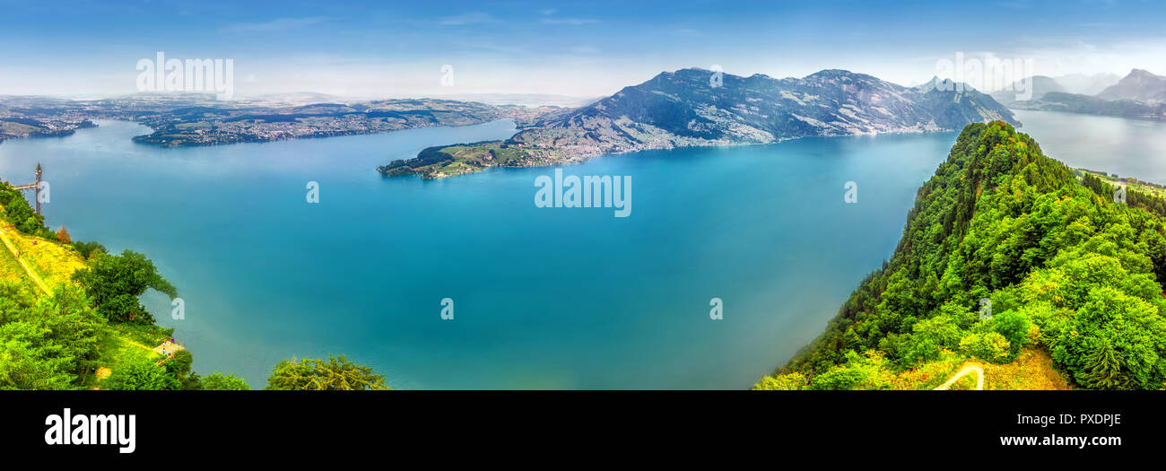 Schweizer Alpen in der Nähe von burgenstock mit der Ansicht von floralpina, Schweiz, Europa. Stockfoto