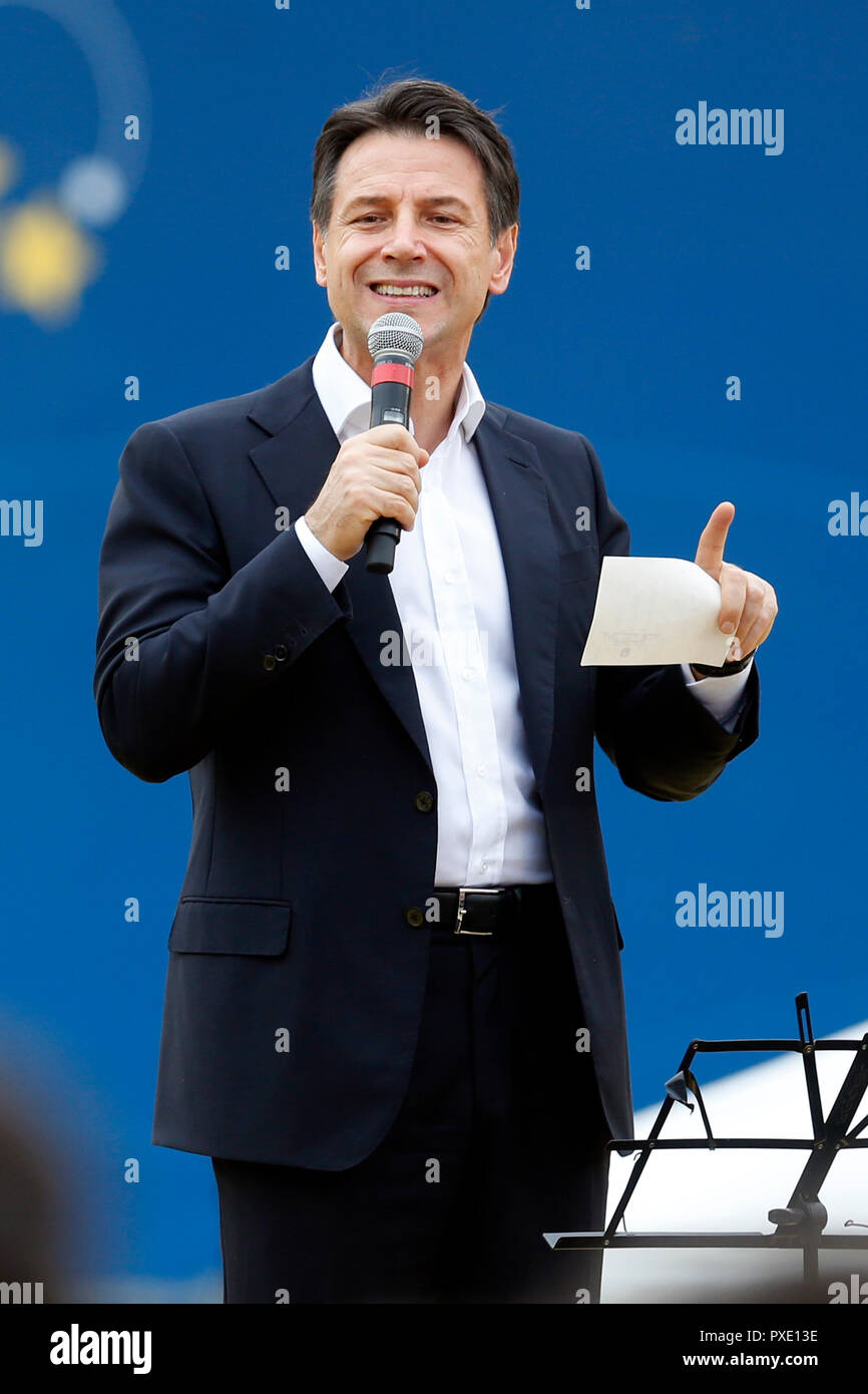 Rom, Italien. Okt 2018 21. Giuseppe Conte Rom am 21. Oktober 2018. Übereinkommen" Italien 5 Sterne'. Foto Samantha Zucchi Insidefoto Credit: insidefoto Srl/Alamy leben Nachrichten Stockfoto