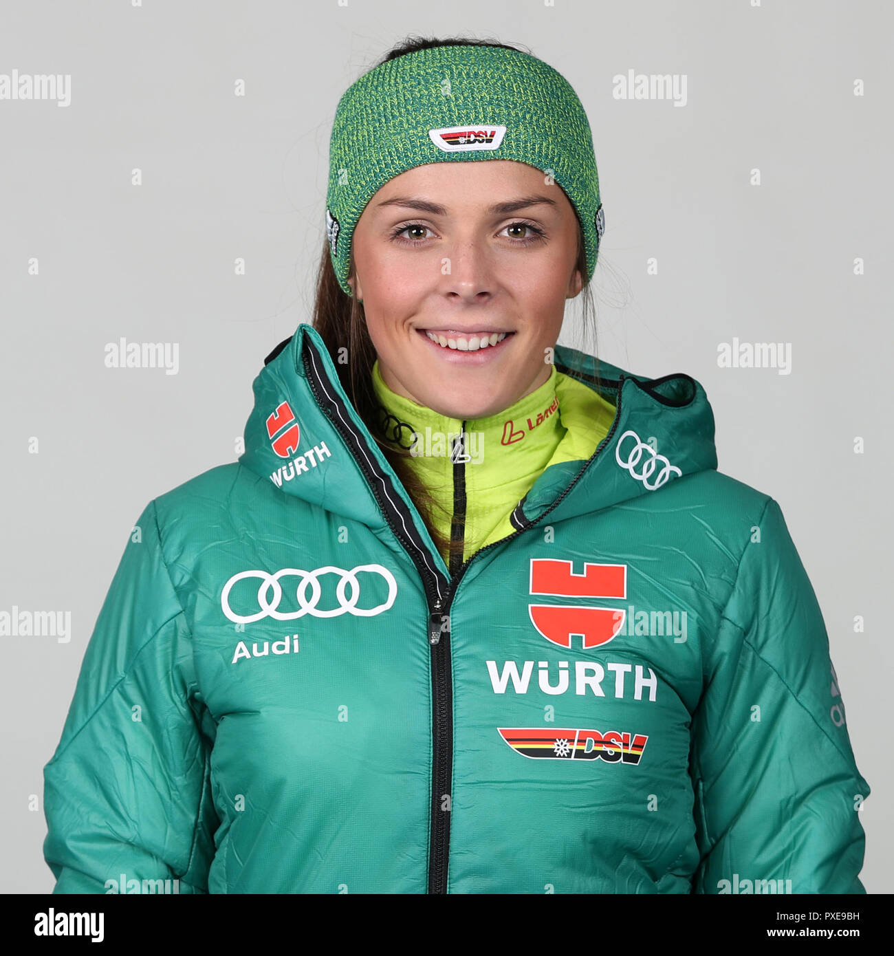 Coletta RYDZEK, single Bild, Single Cut Motiv, Porträt, Porträt, Saison 2018/19. Deutscher Skiverband, DSV, Athleten und Betreuer Porträts, | Verwendung weltweit Stockfoto