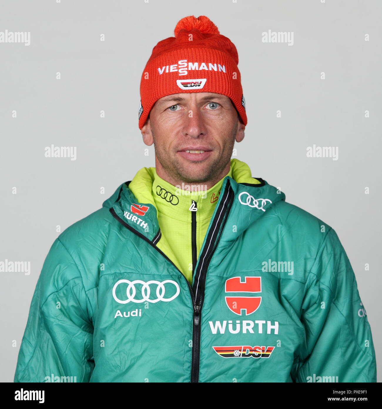 Falk GOEPFERT, single Bild, Single Cut Motiv, Porträt, Porträt, Saison 2018/19. Deutscher Skiverband, DSV, Athleten und Betreuer Porträts, | Verwendung weltweit Stockfoto