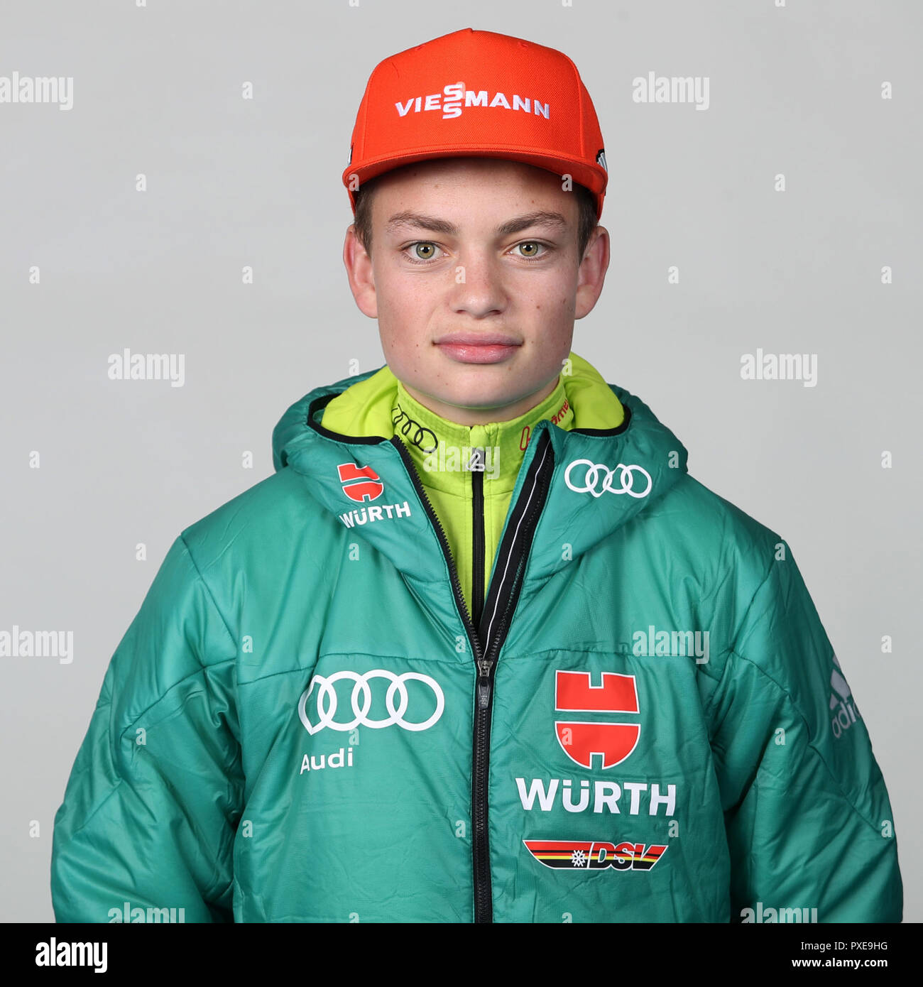 Claudio HAAS, single Bild, Single Cut Motiv, Porträt, Porträt, Saison 2018/19. Deutscher Skiverband, DSV, Athleten und Betreuer Porträts, | Verwendung weltweit Stockfoto