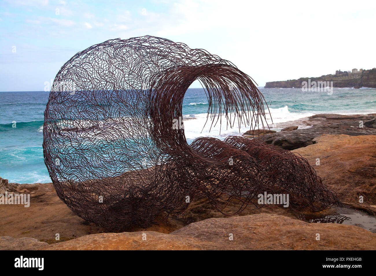 Skulpturen am Meer 2018 Stockfoto