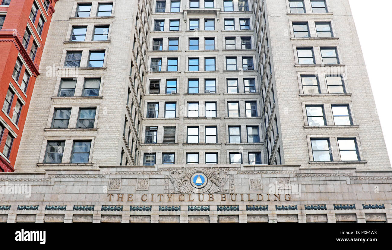 Die Cleveland City Club, eine Bastion der freien Rede durch seine freie Rede Forum, in der Innenstadt von Cleveland, Ohio, USA. Stockfoto