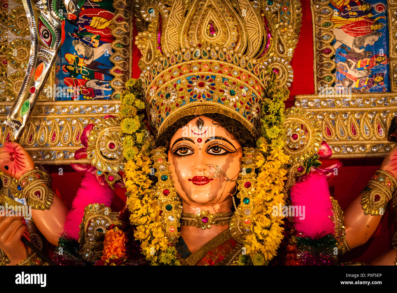 Durga Puja Feier Stockfoto