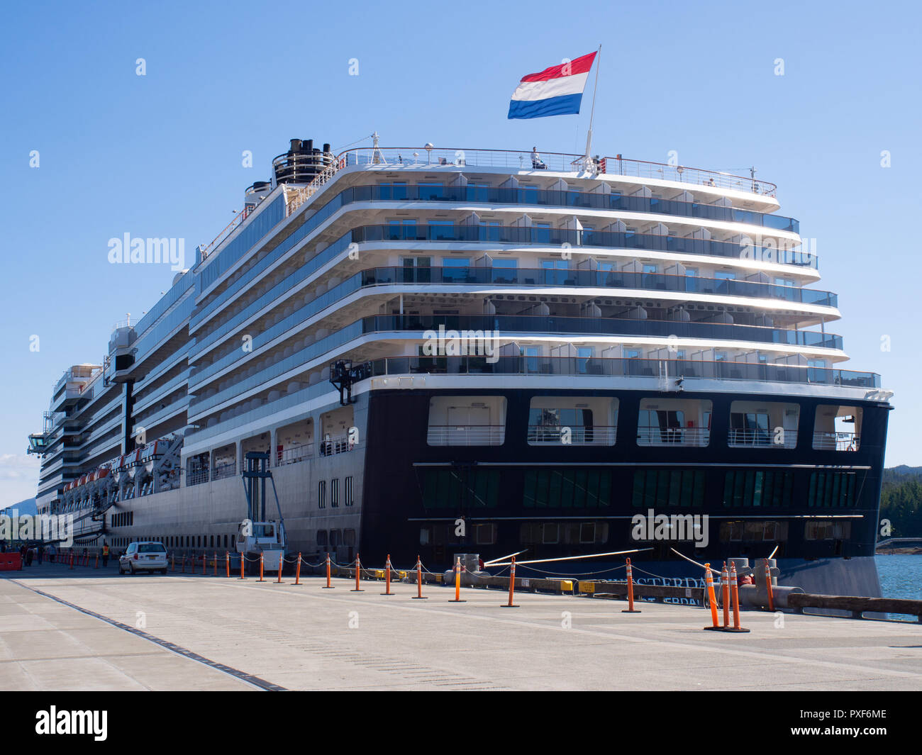 Holland America Line Kreuzfahrt Schiff in Ketchikan Stockfoto