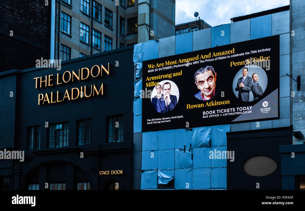 Das London Palladium, London, England, UK. Stockfoto