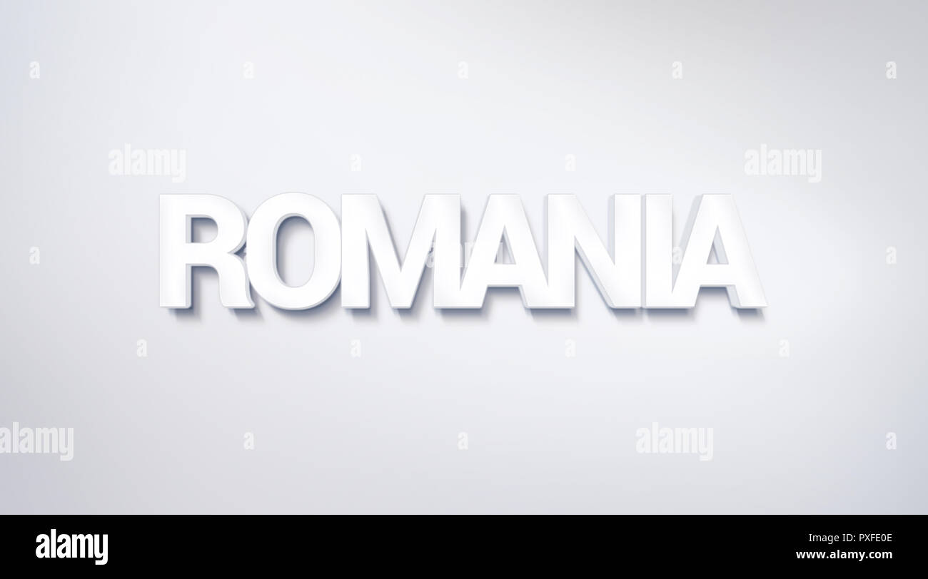 Rumänien, text Design. Kalligraphie. Typografie Poster. Verwendbar als Hintergrund Stockfoto