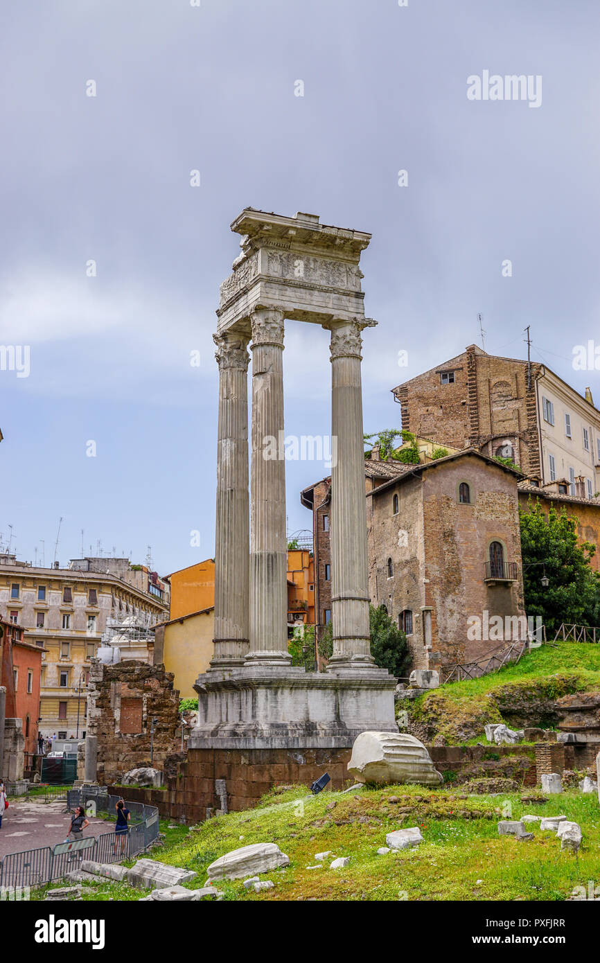 Tempel des Apollo Sosianus im Campus Martius, Rom, Italien Stockfoto