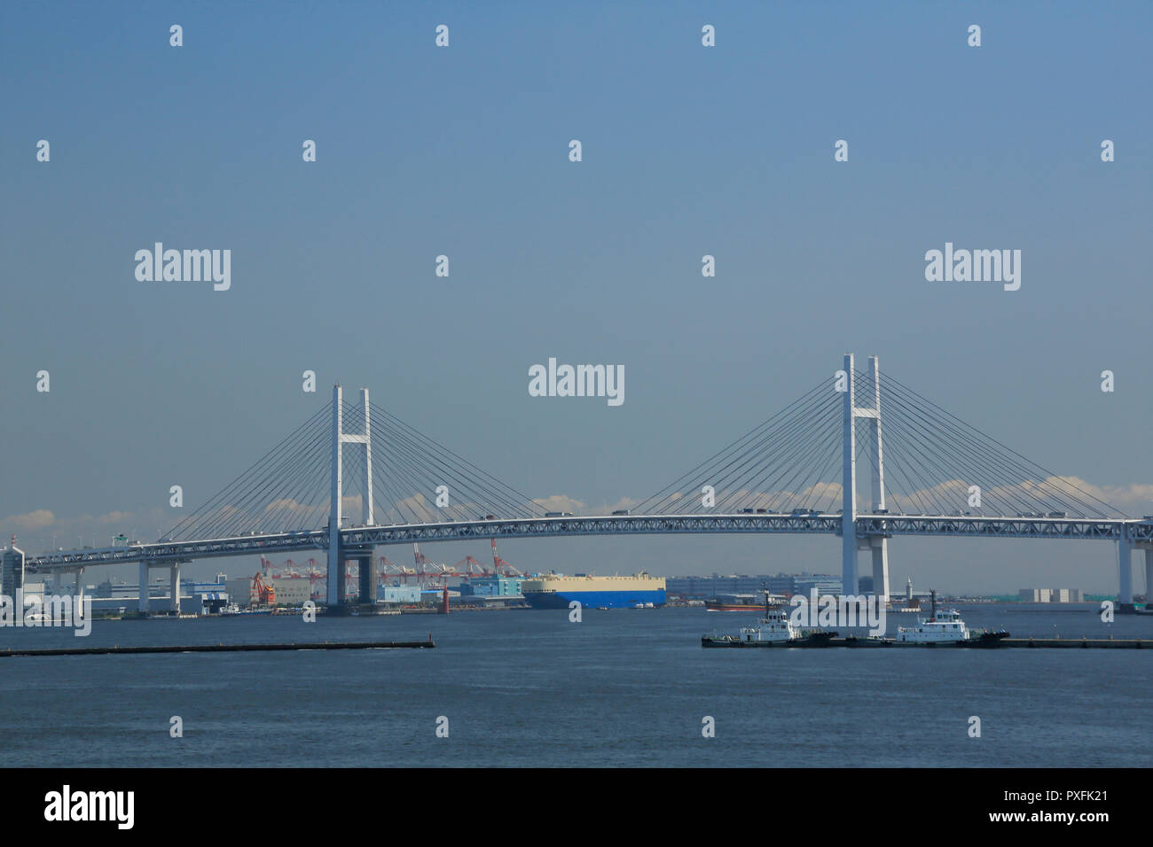 Yokohama Bay Bridge Stockfoto