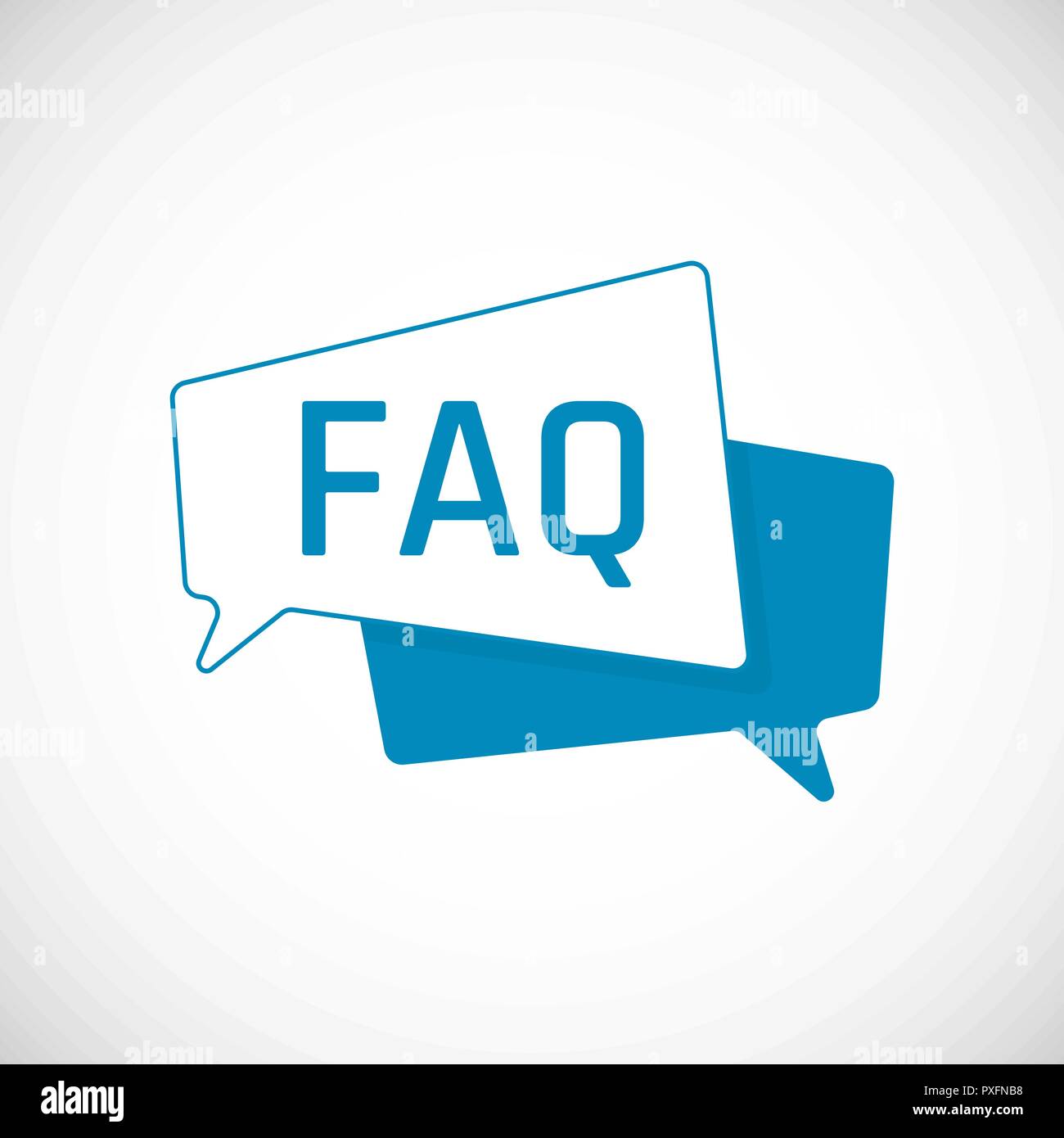 FAQ Symbol. Häufig gestellte Fragen als Sprechblase bat. Element der Web Icon für mobile Konzept- und Webanwendungen. Vector Illustration Stock Vektor