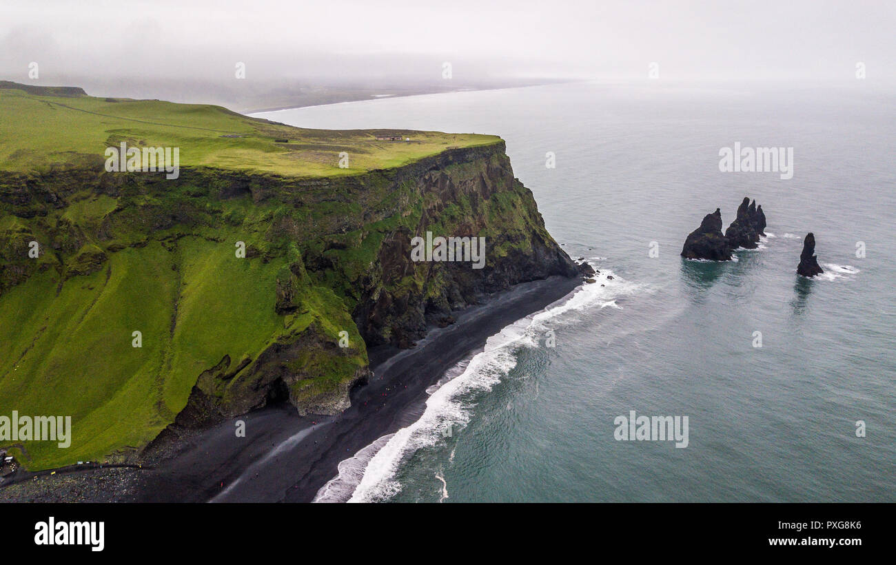 Reynisfjara Black Sand Beach, South Iceand Stockfoto