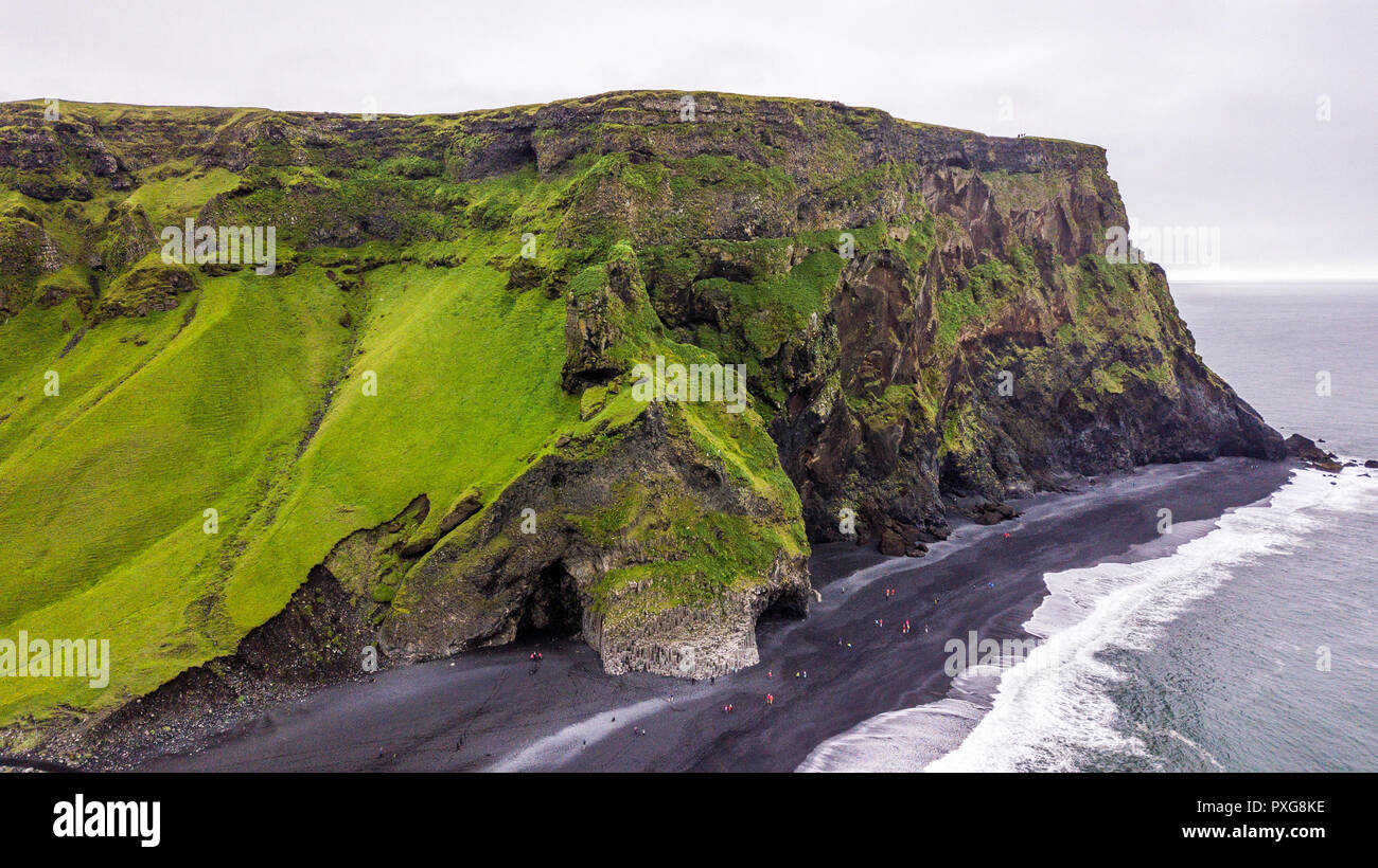 Reynisfjara Black Sand Beach, South Iceand Stockfoto