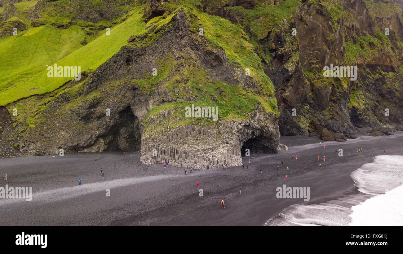 Reynisfjara Black Sand Beach, South Iceand Stockfoto