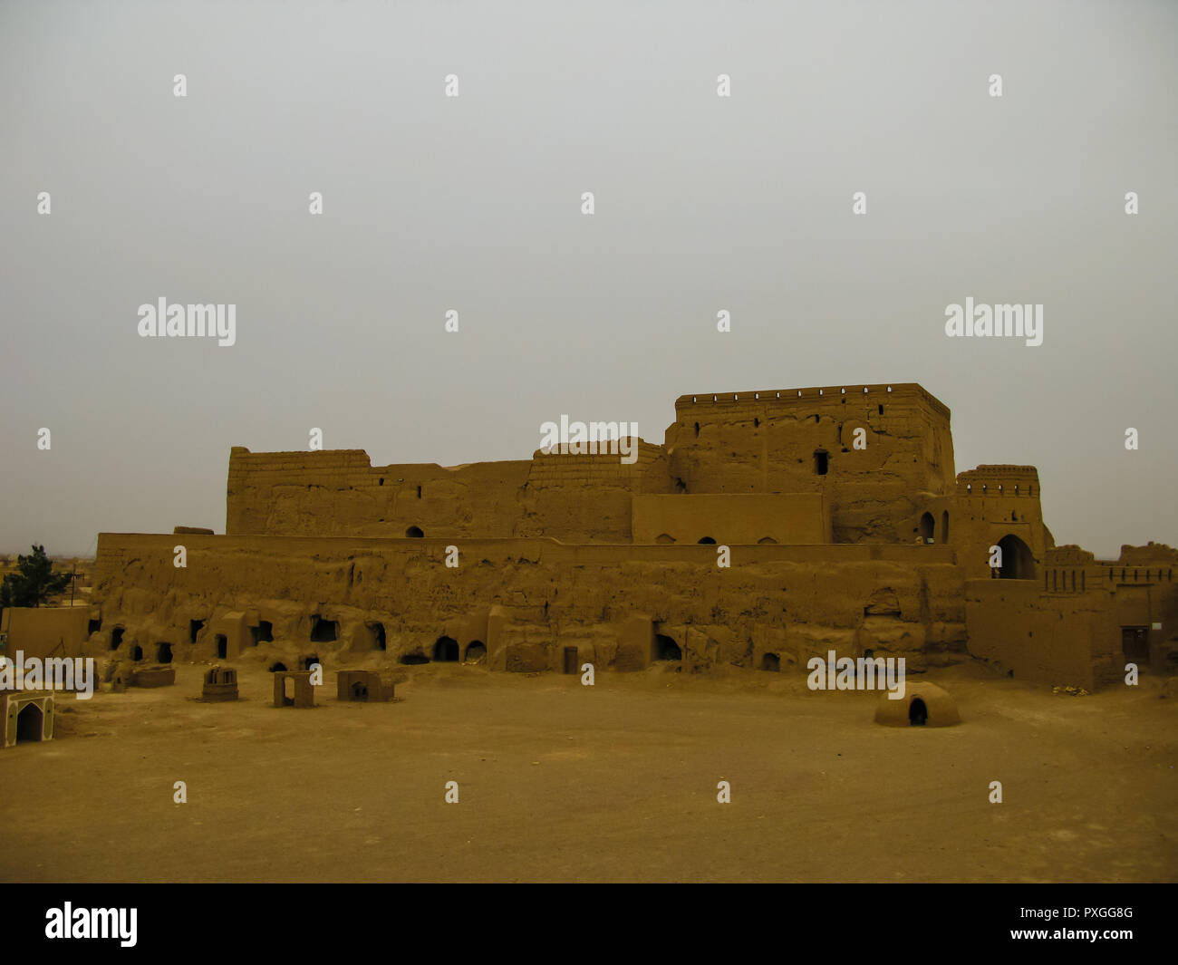 Außenansicht, Narin Qal'eh aka Narin Schloss, Meybod, Iran Stockfoto