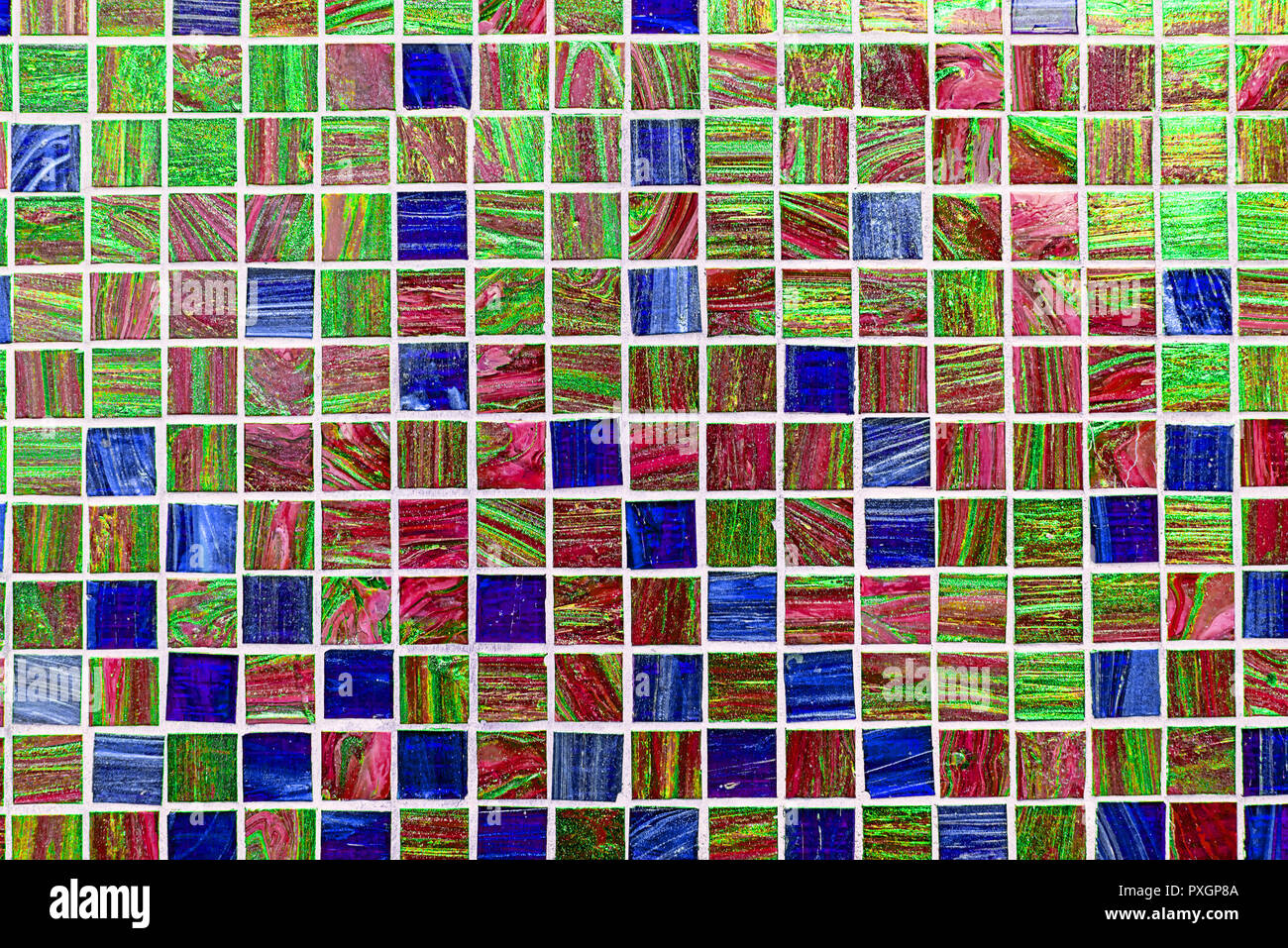 Hintergrund von einigen glänzenden Fliesen Mosaik Stockfoto