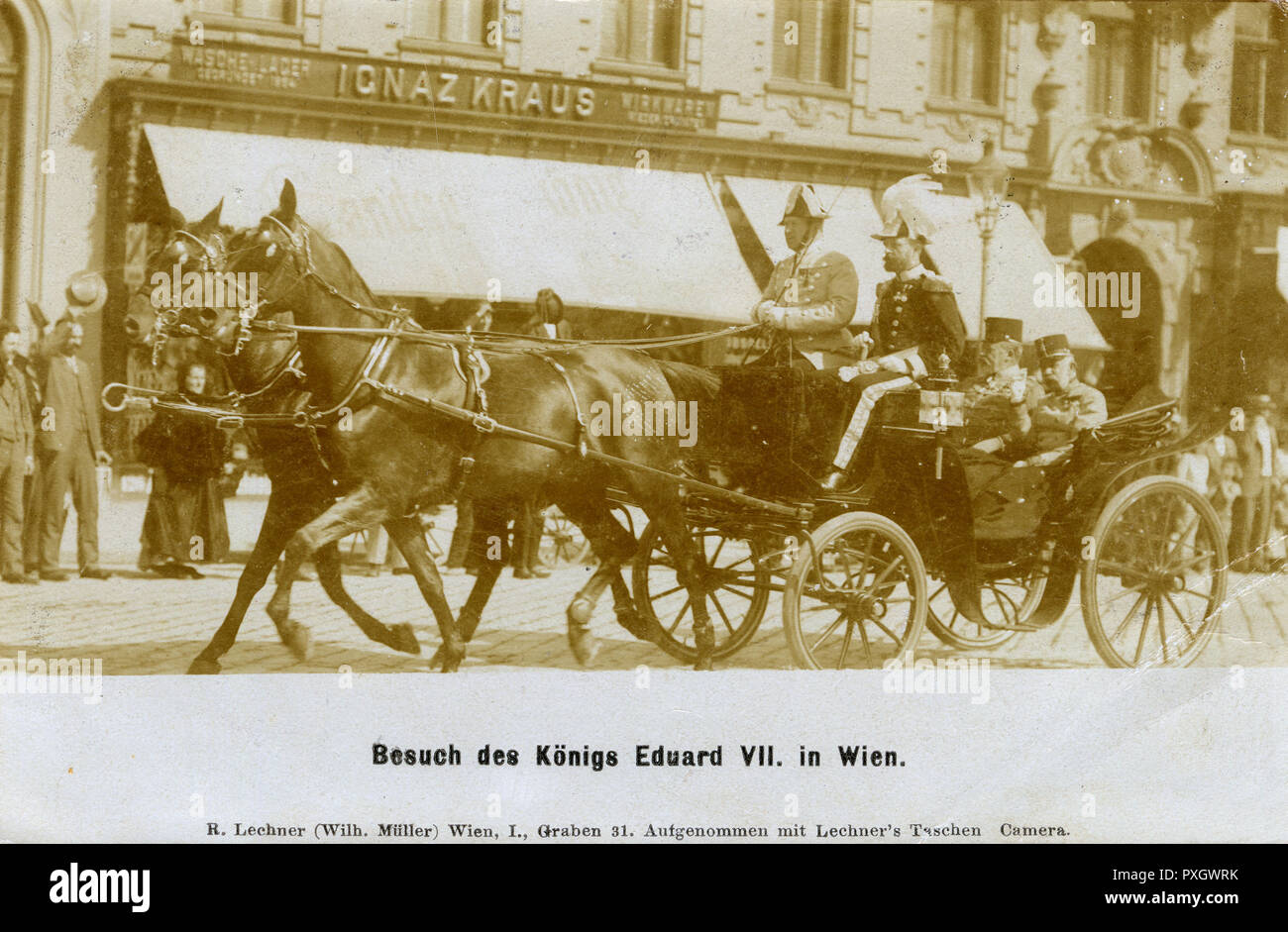 Wien, Österreich - Besuch von König Edward VII Stockfoto
