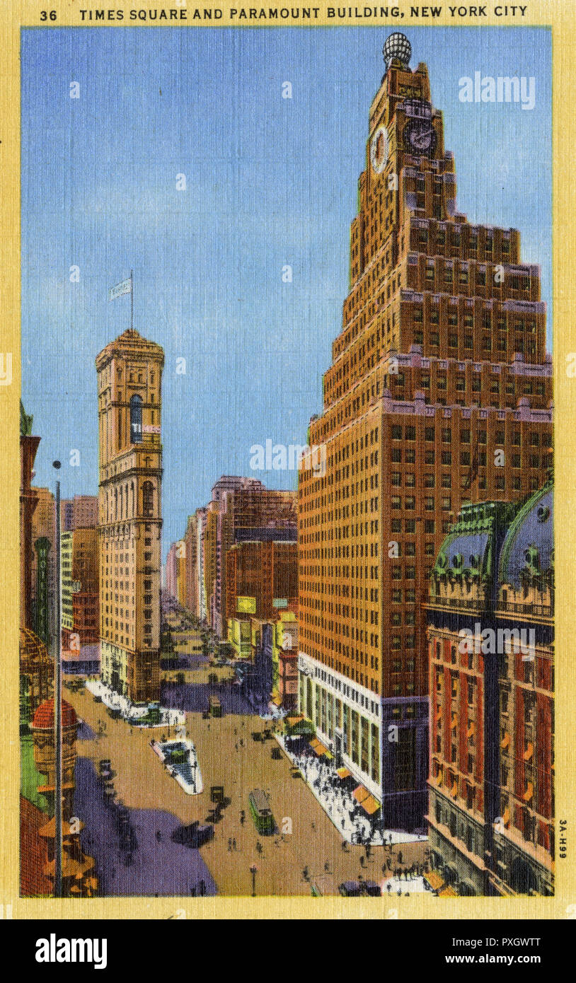 Times Square und Paramount Building, New York, USA Stockfoto