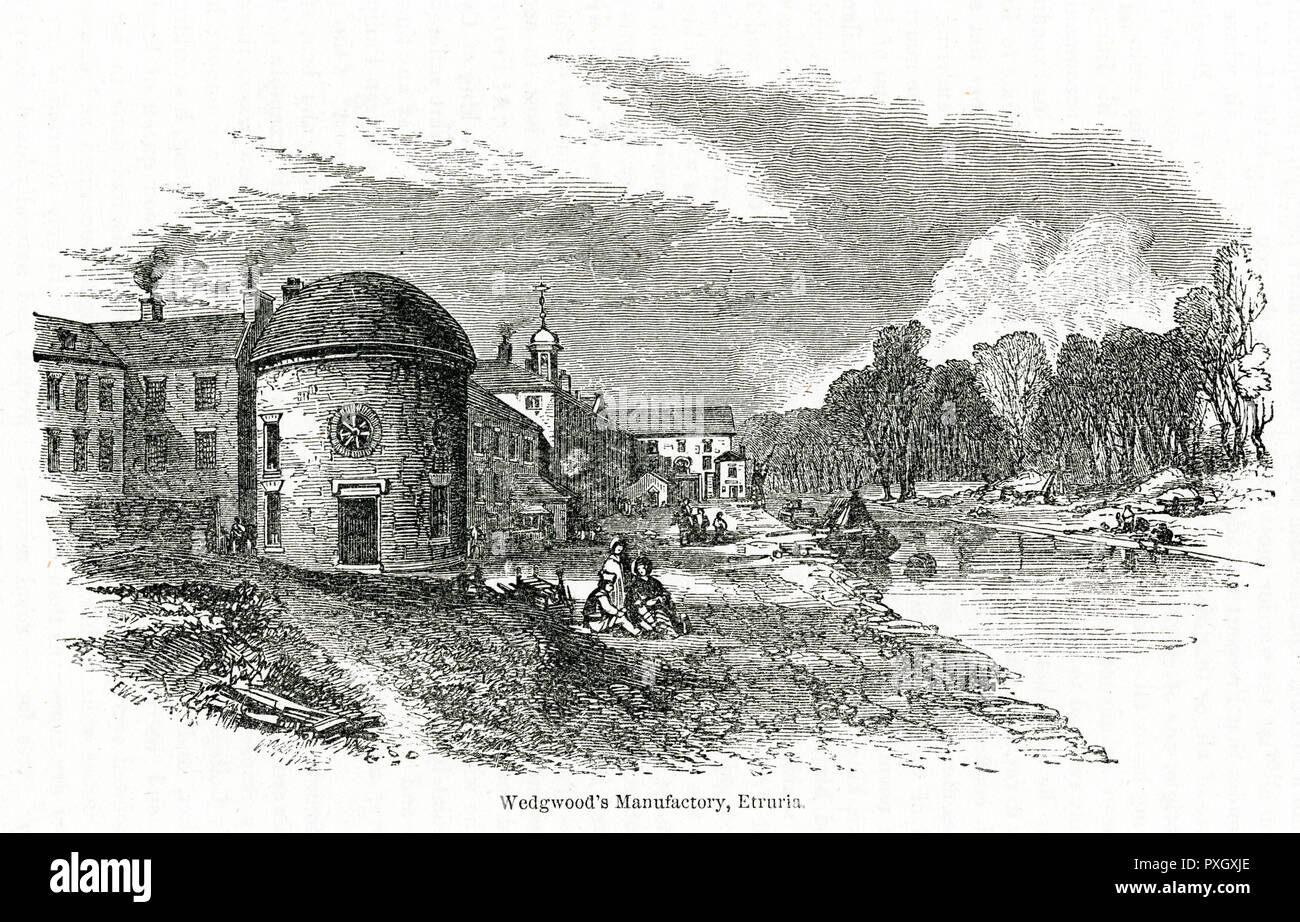 Wedgwoods Fabrik in Etrurien 1857 Stockfoto