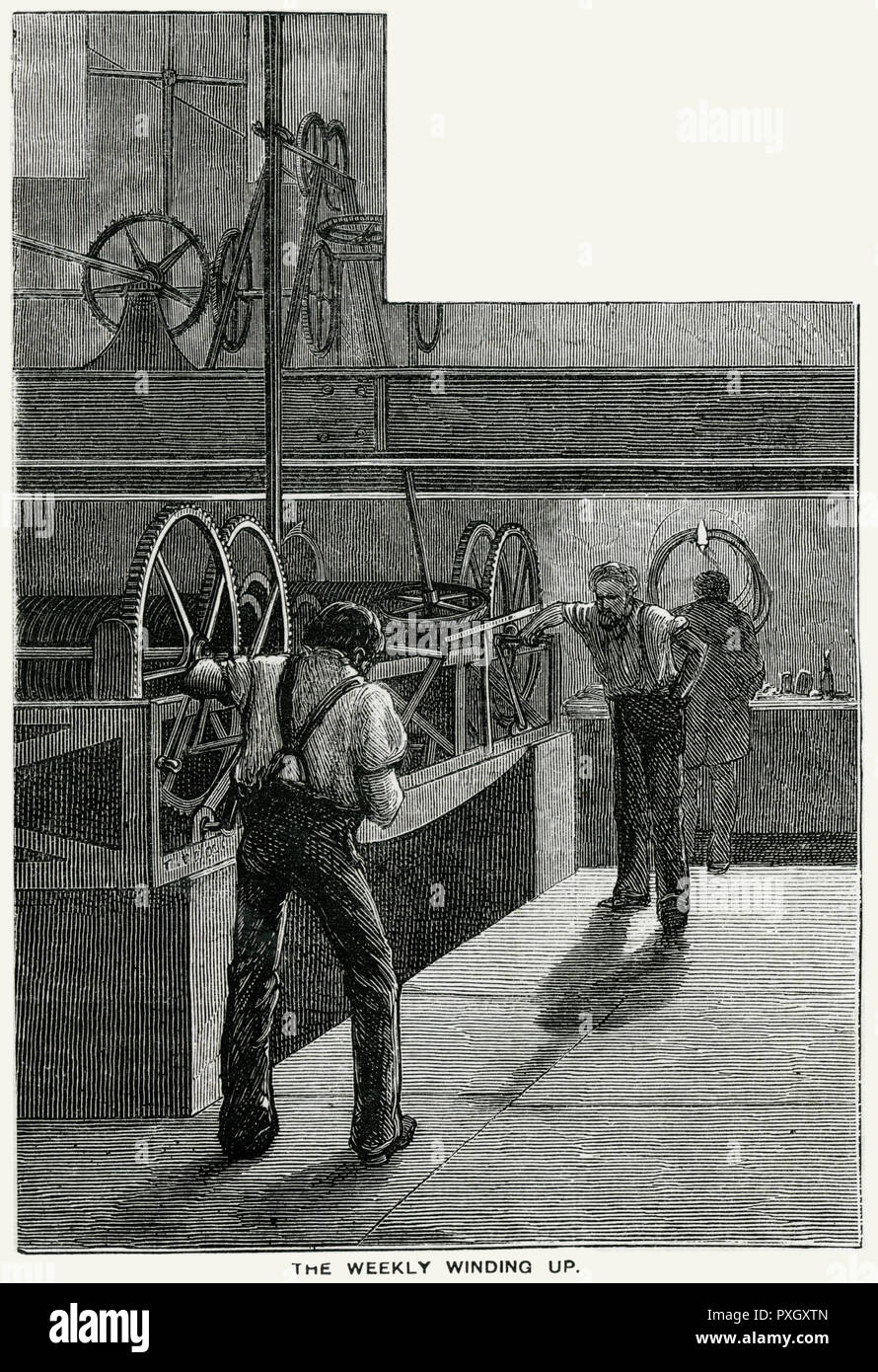 Wöchentliches Ende von Big Ben 1878 Stockfoto