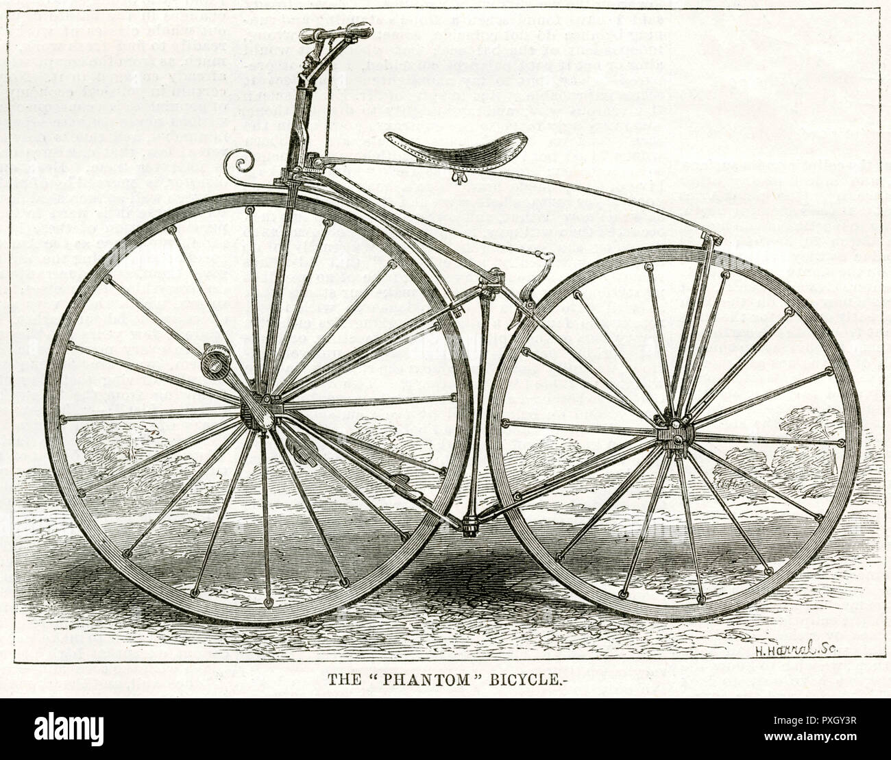 Phantom-Fahrrad Stockfoto