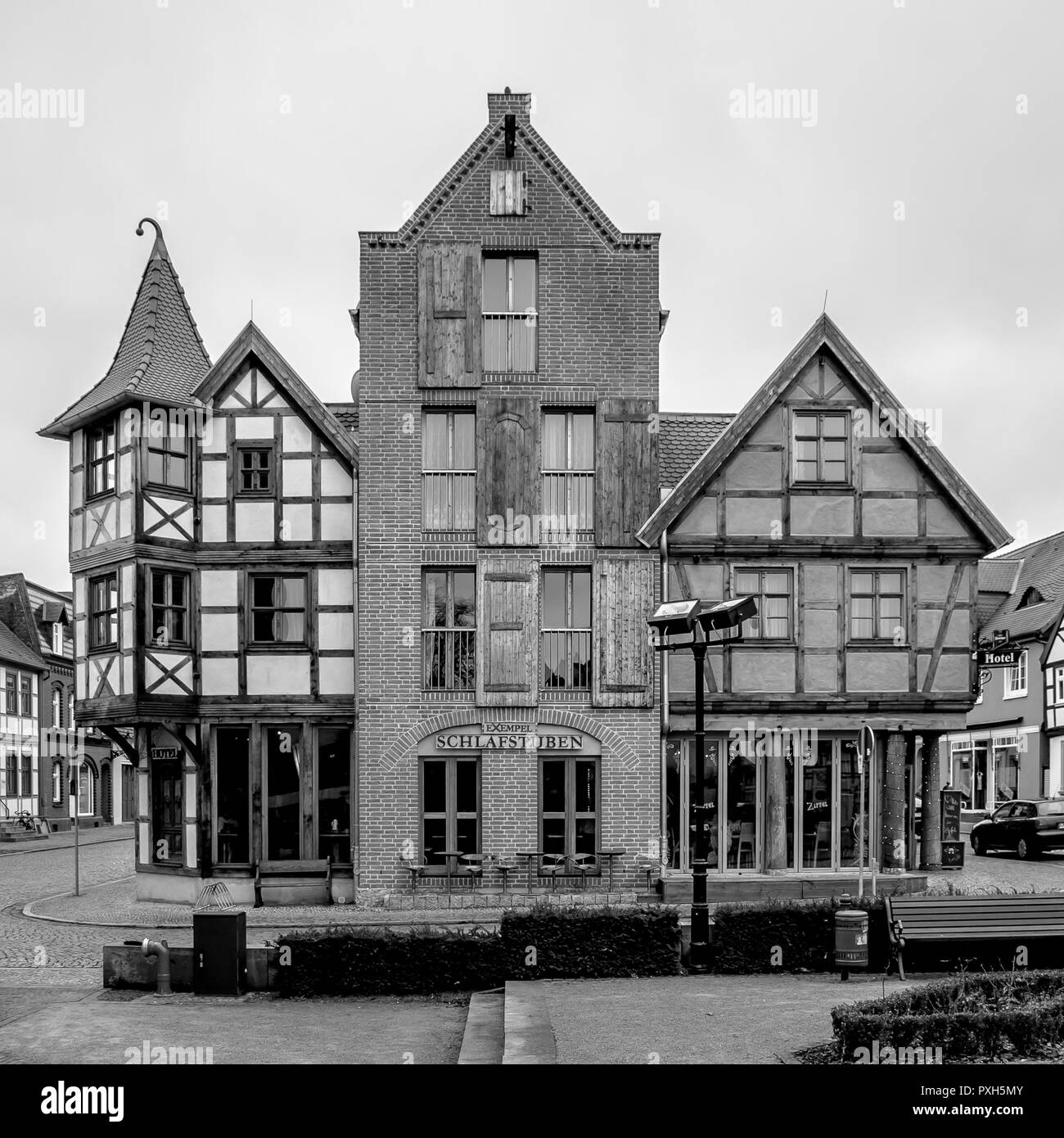 Die Kaiser- und Hansestadt Tangermünde (plattdeutsch: Tangermünn) liegt an der Elbe im Südosten des Landkreises Stendal im nördlichen Sachsen-Anhalt. Stockfoto